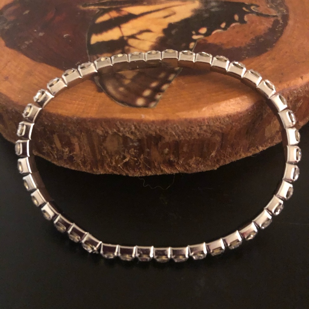 Handmade Brand New Silver Studded Crystal Bracelet